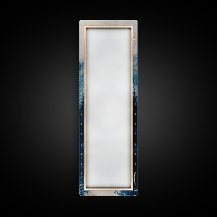 Blue Mountains, mountain painting, landscape painting, extra wide art, panoramic art, minimalist art, Canvas Print