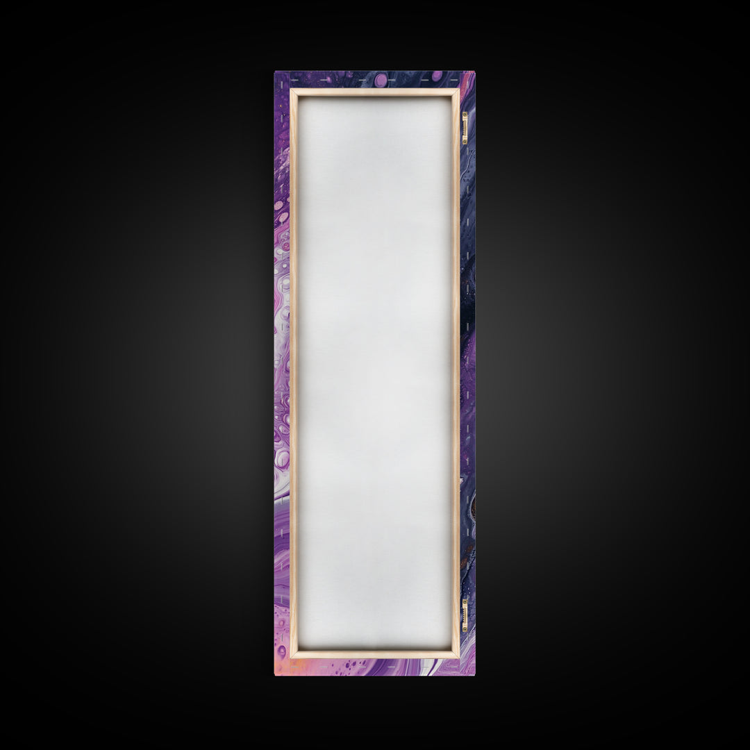 Abstract Purple Swirl, moody art, pink abstract art, sacred geometry wall art, therapy art, framed canvas print, living room art