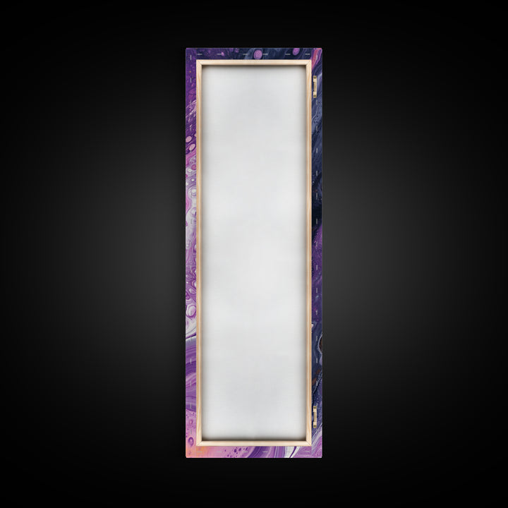 Abstract Purple Swirl, moody art, pink abstract art, sacred geometry wall art, therapy art, framed canvas print, living room art