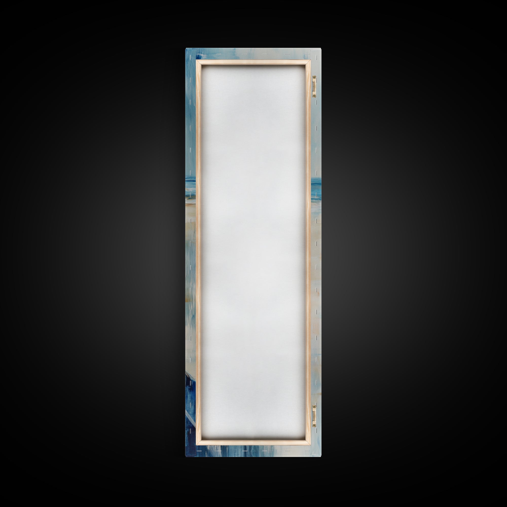 Blue Beach Chair, coastal decor, nautical wall art, ocean painting, beach house art, seascape painting, framed canvas print