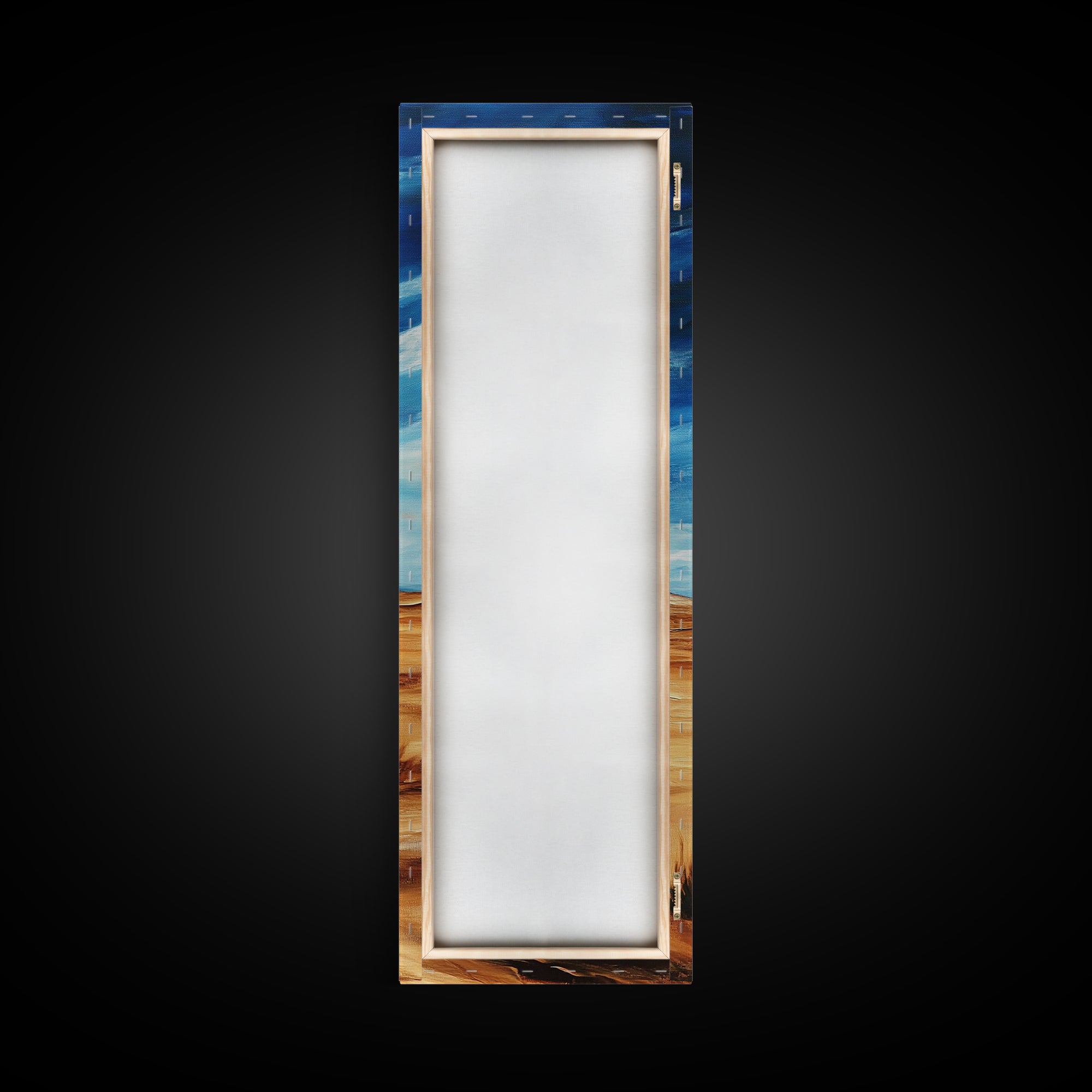 Desert Moon, southwest wall art, framed canvas print, boho art, landscape painting, rustic wall art, above couch art