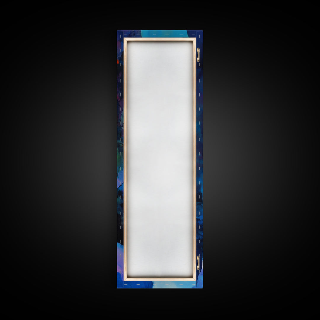 Rocky Canyon, desert landscape, southwest wall art, Joshua tree art, moody art, framed canvas print, extra wide art, vertical wall art