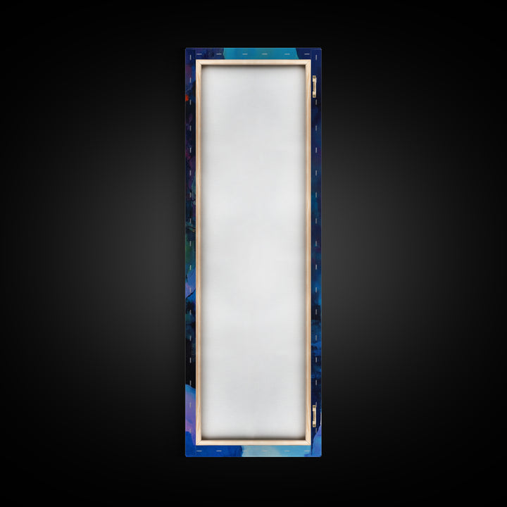 Rocky Canyon, desert landscape, southwest wall art, Joshua tree art, moody art, framed canvas print, extra wide art, vertical wall art