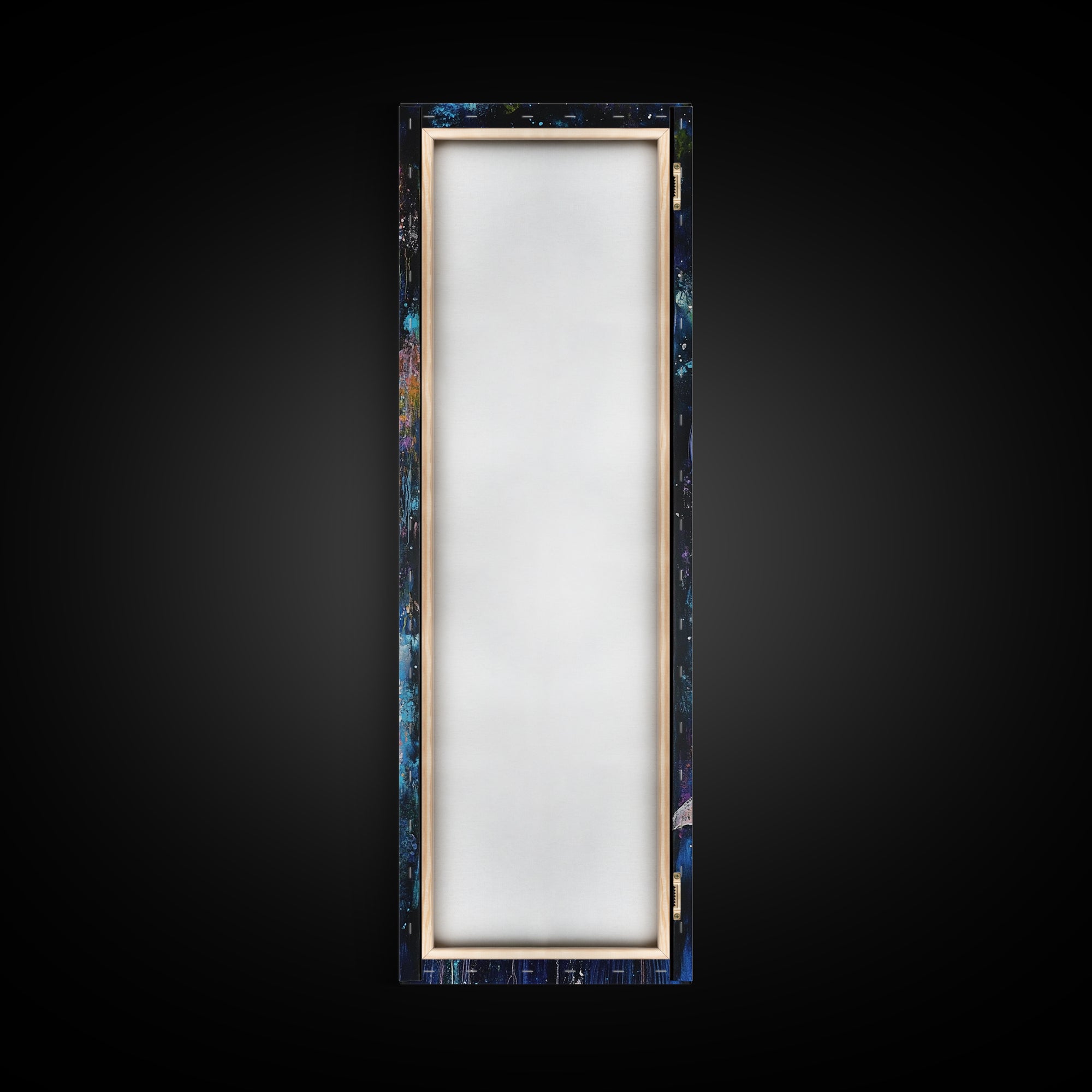 Cosmic dolphin, dolphin painting, ocean wall art, nautical painting, whimsical art, blue and green wall art, framed canvas print