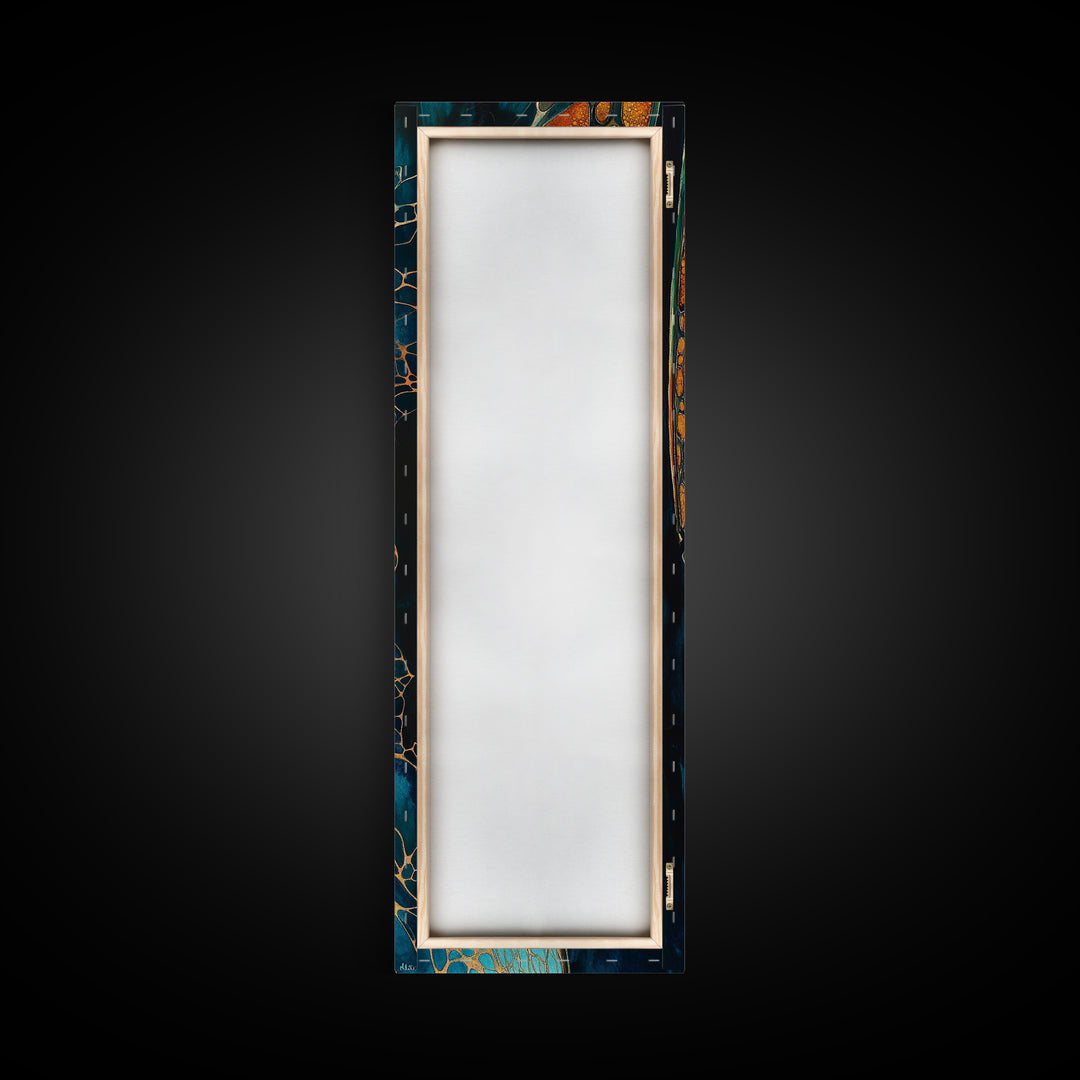 Butterfly wing, mosaic wall art, teal wall art, gemstone painting, sacred geometry wall art, framed canvas print, boho art