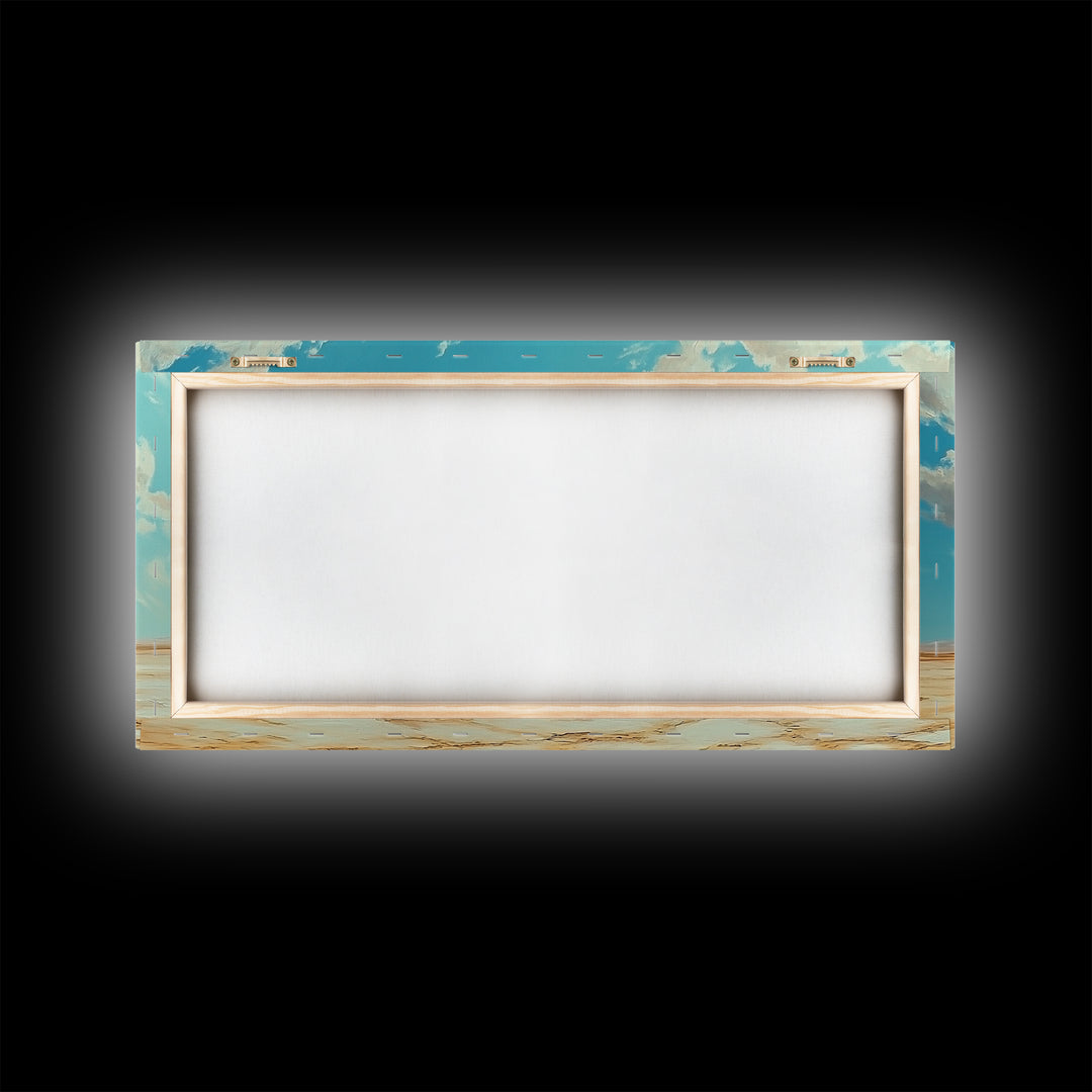 Desert Tree, Ozymandias Art, Joshua Tree Art, Southwest Wall Art, Blue and Green Wall Art, Gift Idea for Him, Framed Canvas Print, Rustic Art