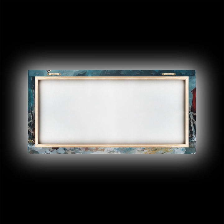 Abandoned Town Art, Rustic Decor, Moody Art, Western Landscape Art, Framed Canvas Print, Extra Wide Art, Farmhouse Art