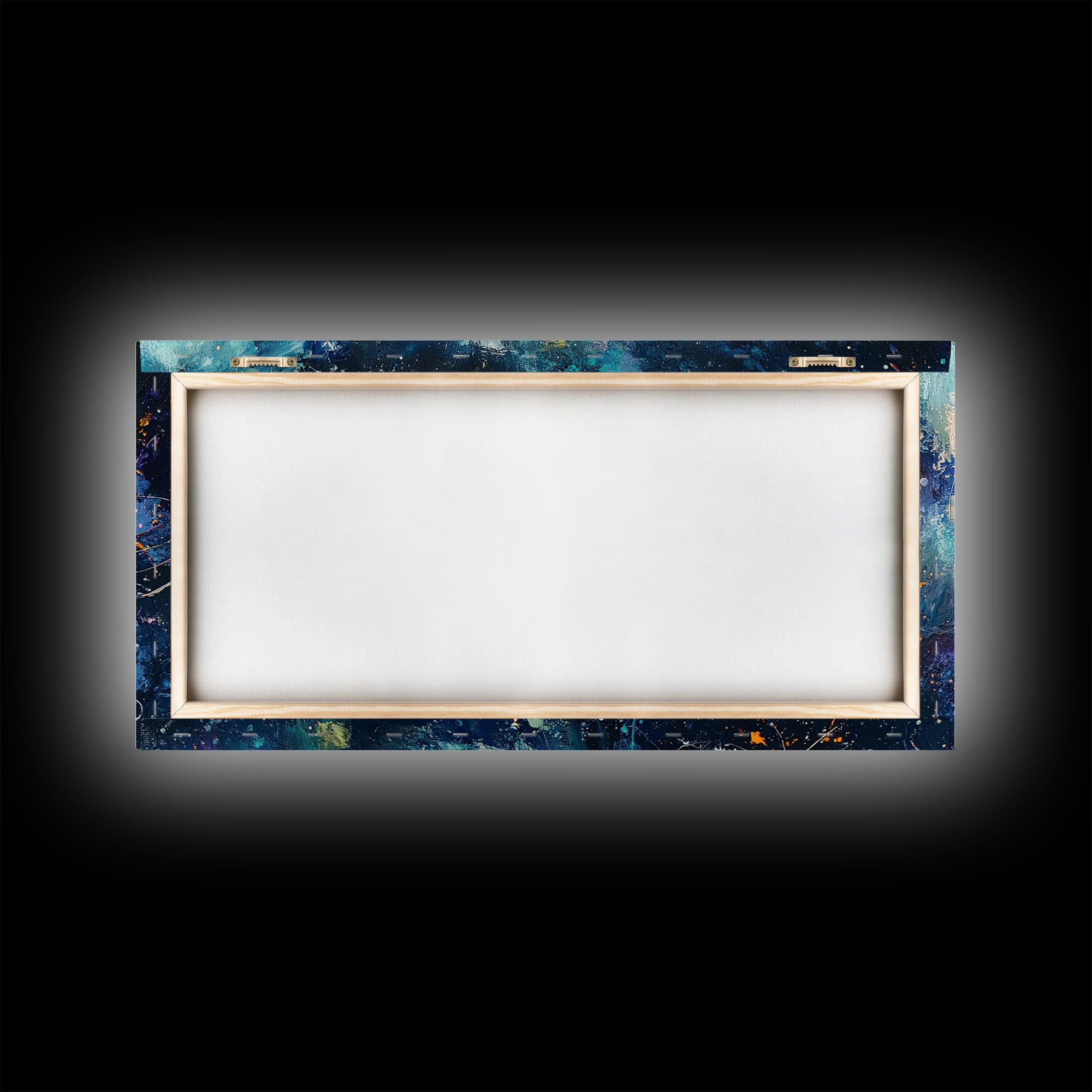 Cosmic Jellyfish, Canvas Print, ocean art, octopus art, dolphin painting, extra wide art, dark romance painting, coastal wall art