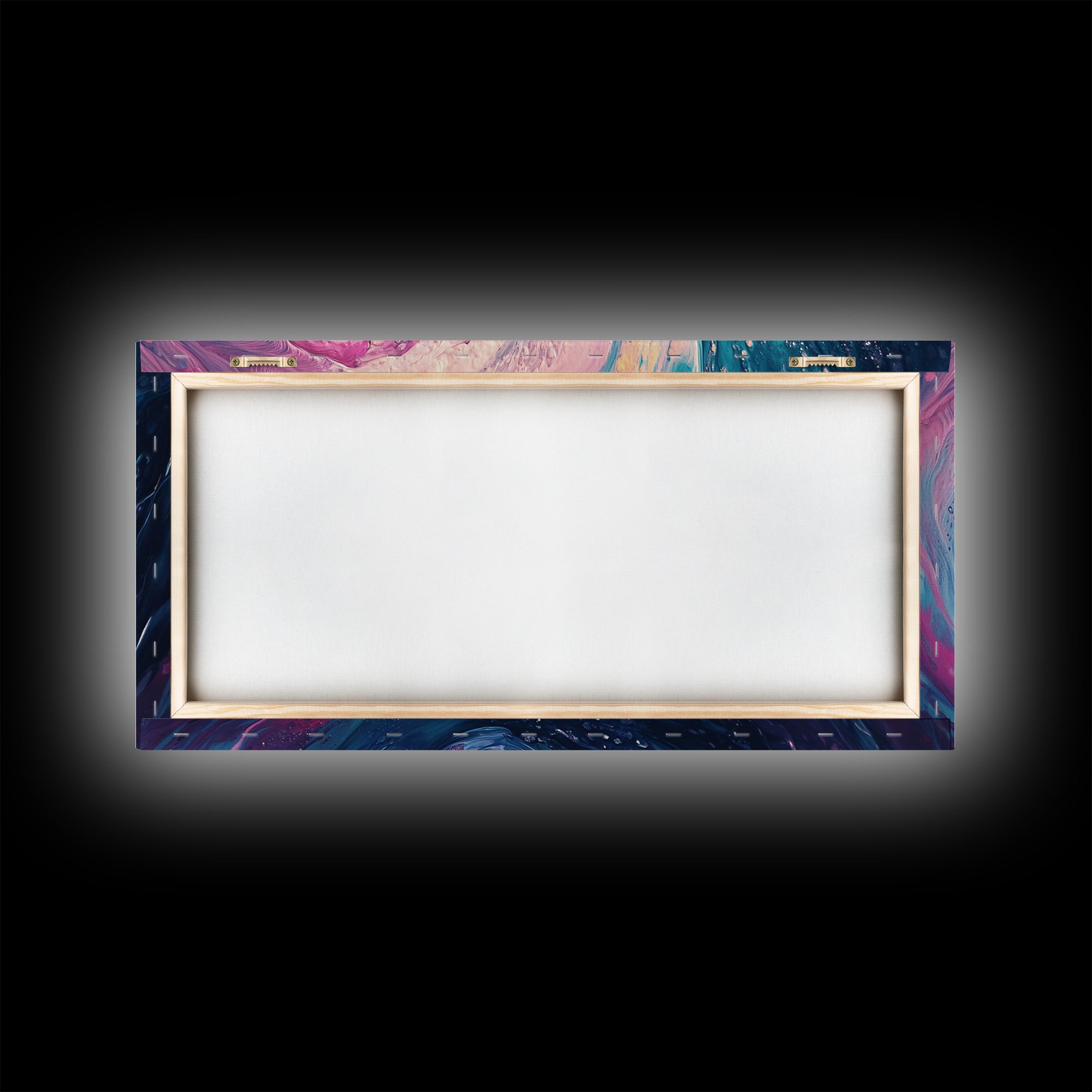 Abstract Wave, Ocean Swirl, Panoramic Art, Canvas Print, Coastal Decor, Teal Wall Art, Nautical Wall Art, Whimsical Art, Surf Wall Art