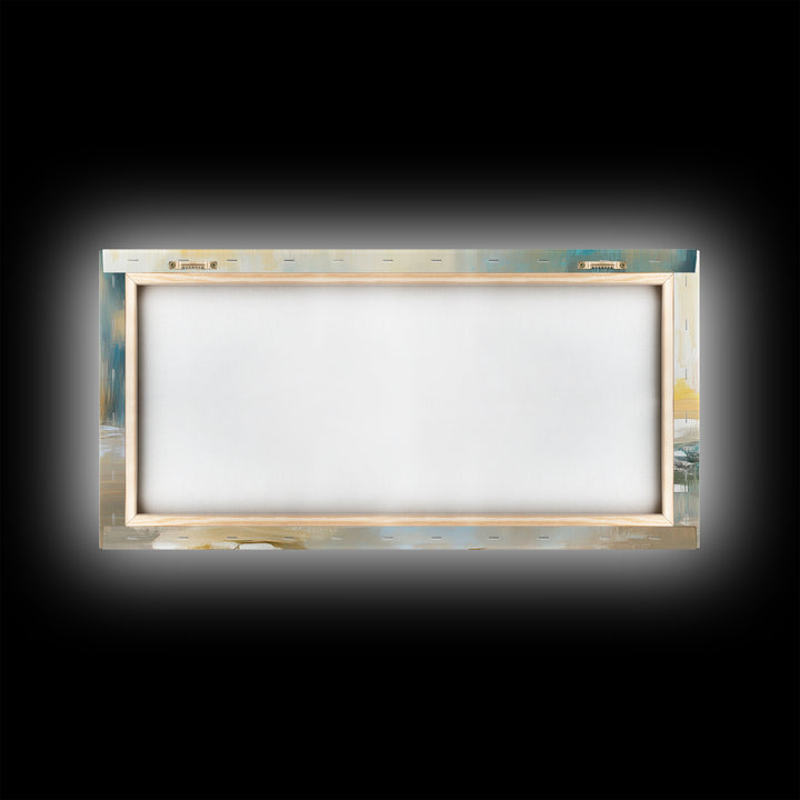 Rolled fabric, oil painting from photo, rustic decor, farmhouse art, wabi sabi art, framed canvas print, horizontal wall art, gift idea