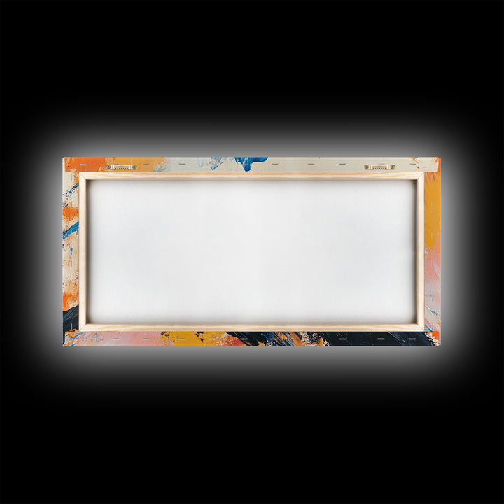 Abstract Splash, Pink Orange Wall Art, Canvas Print, Blue And Green Wall Art, Teal Wall Art, Light Pink Wall Art, Whimsical Art