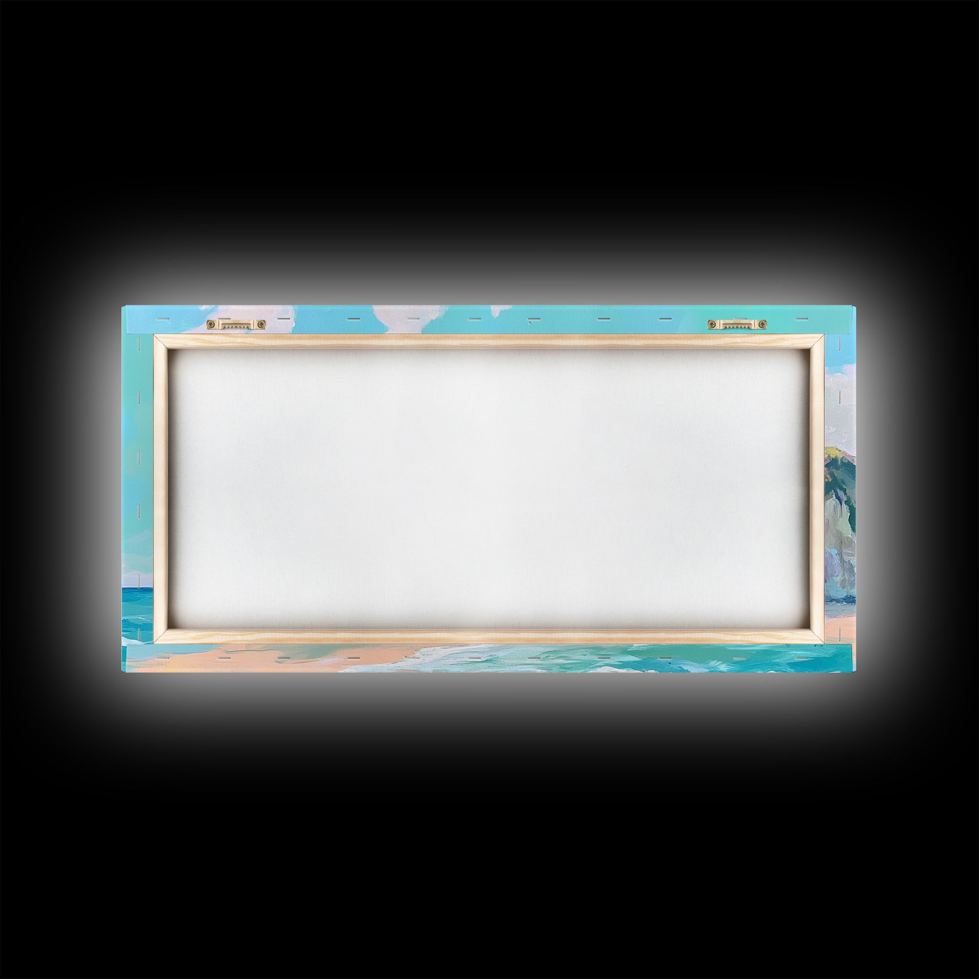 Coastal Rock Formations, beach painting, framed canvas print, coastal wall art, nautical decor, seascape painting, extra wide art