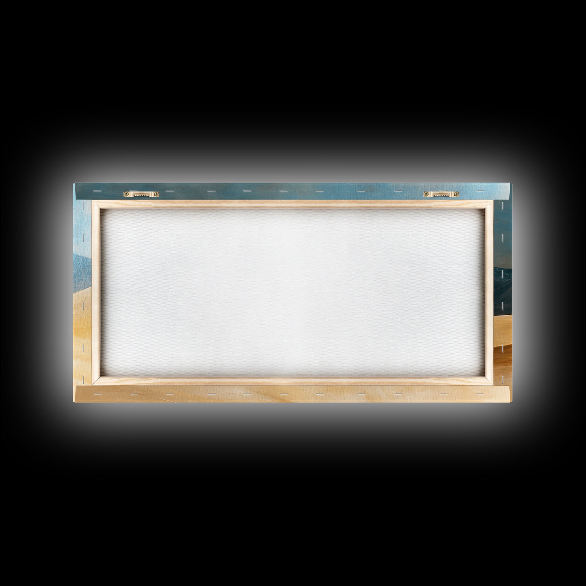 Desert Landscape, Mountain Painting, Rustic Decor, Southwest Wall Art, Framed Canvas Print, Panoramic Art, Earthy Tones Wall Art