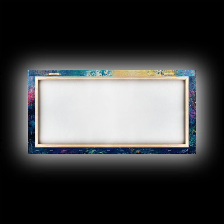 Coral Reef Painting, Coastal Decor, Ocean Wall Art, Nautical Painting, Framed Canvas Print, Underwater Artwork, Marine Life Art