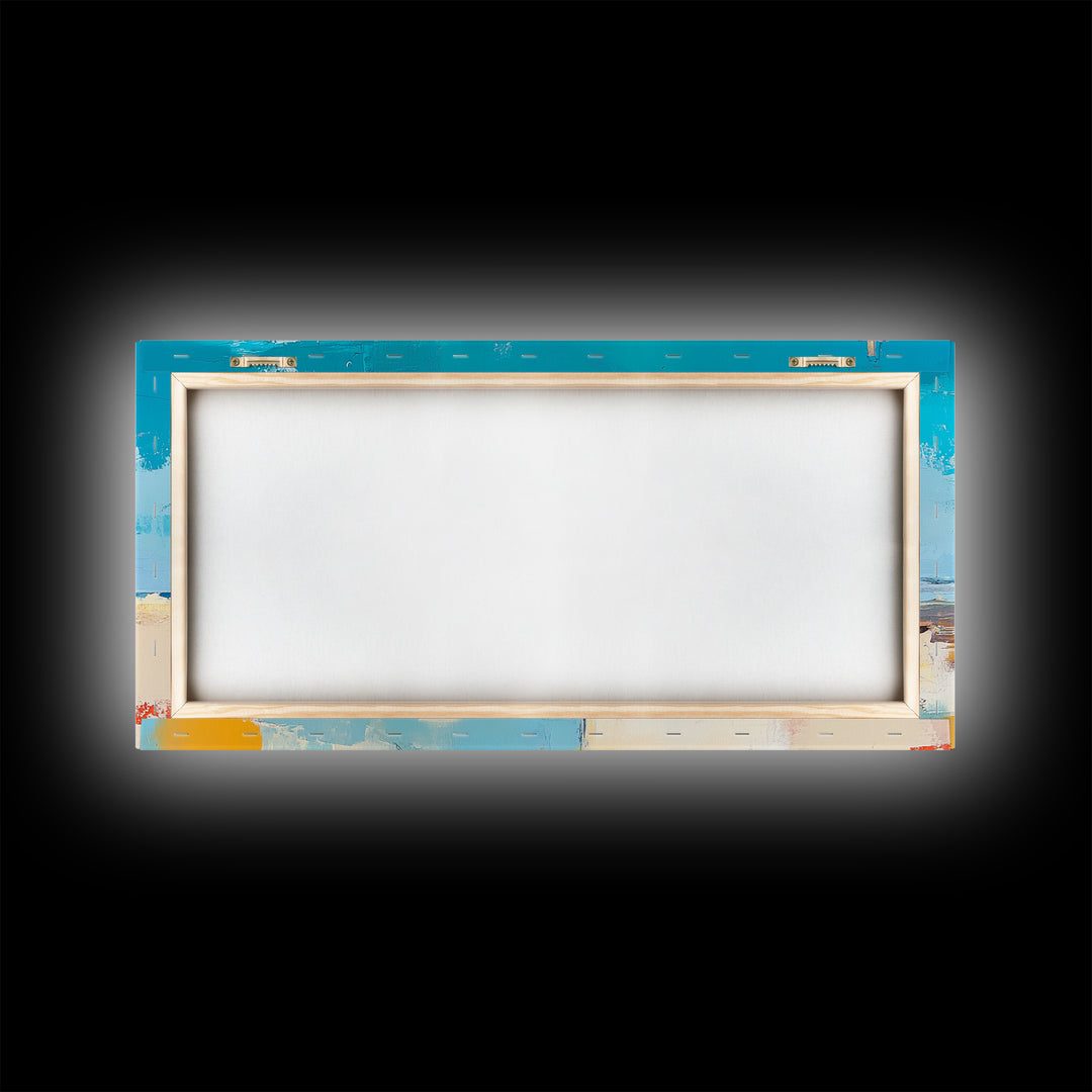 Desert House Art, southwest wall art, rustic decor, boho art, farmhouse art, coastal painting, framed canvas print