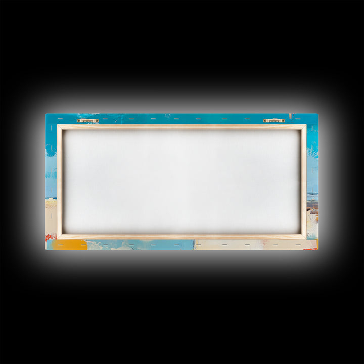 Desert House Art, southwest wall art, rustic decor, boho art, farmhouse art, coastal painting, framed canvas print