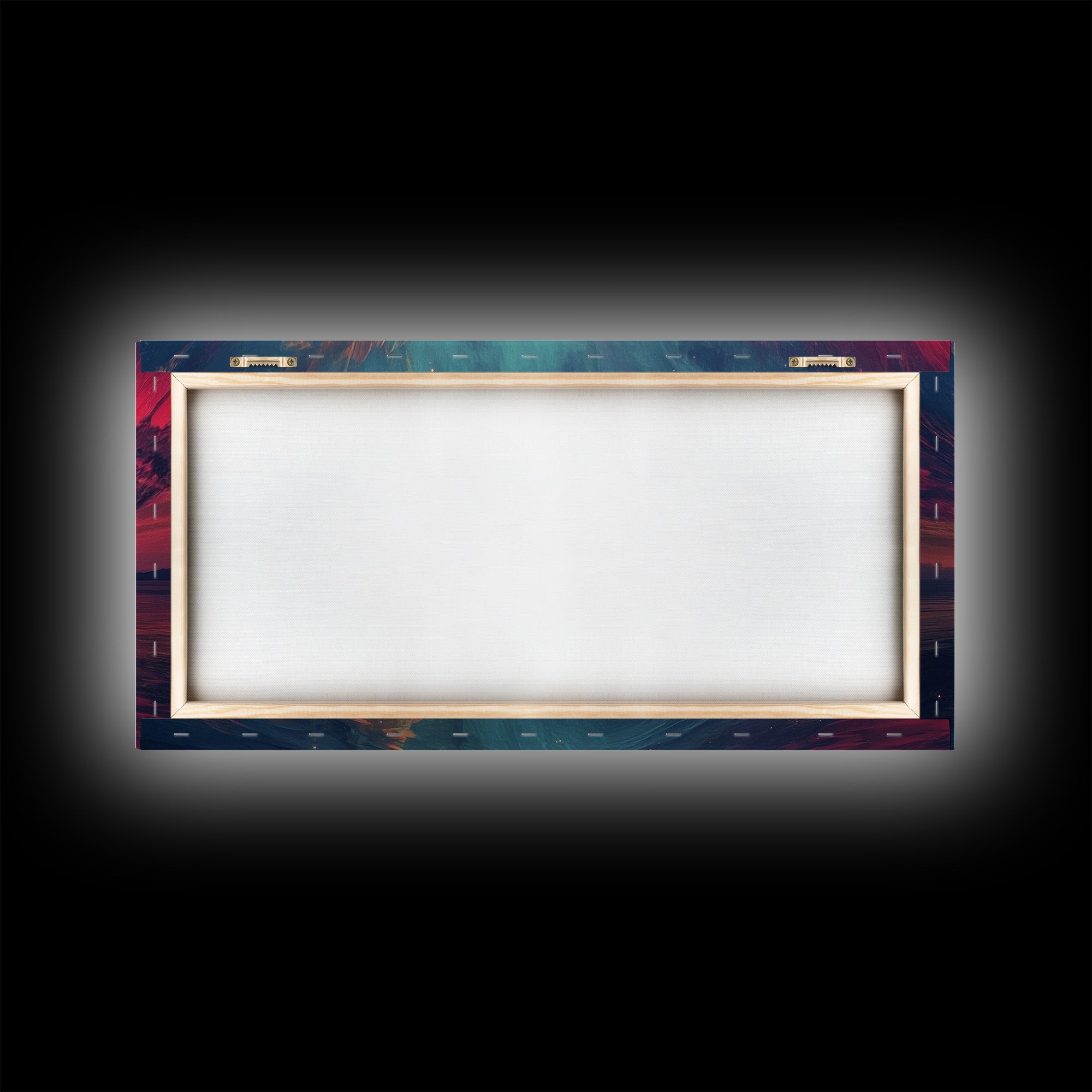 Cosmic Sunset, Dark Romance, Lofi Art, Moody Wall Art, Extra Wide Art, Above Couch Art, Framed Canvas Print, Bedroom Decor