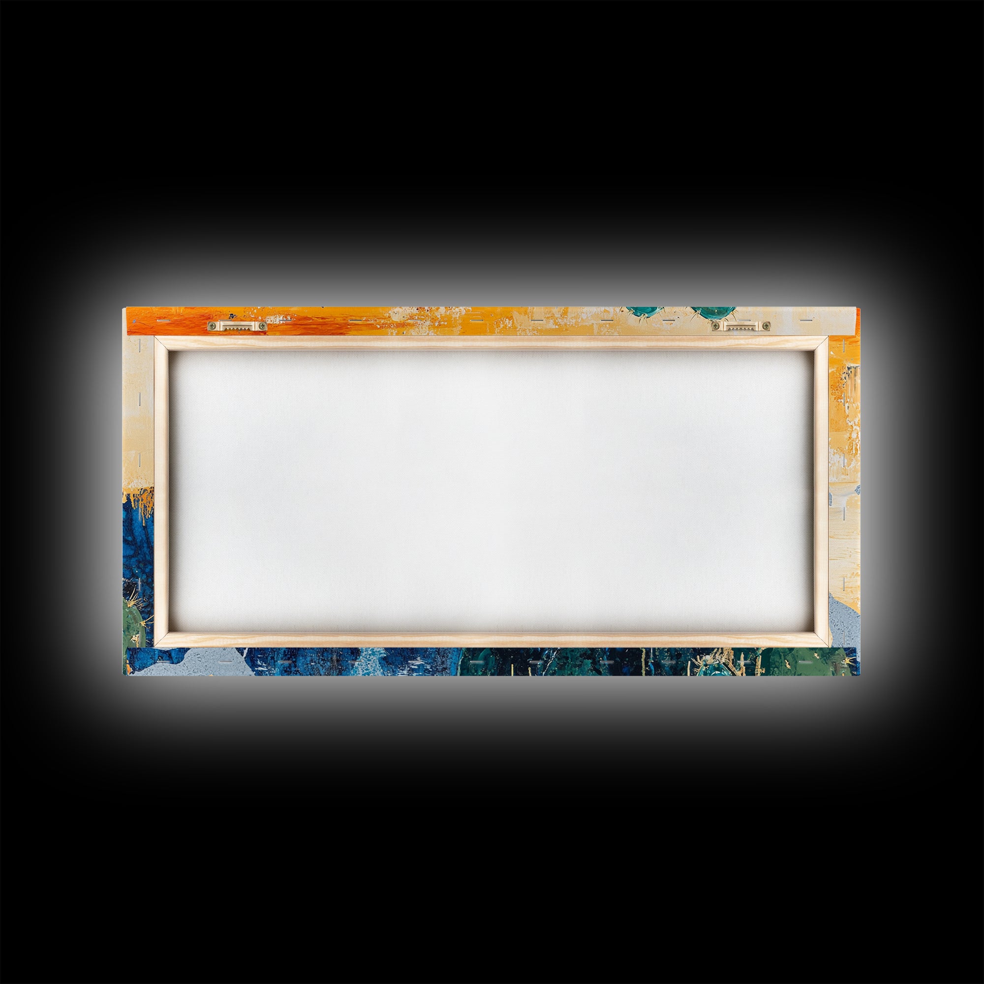 Cactus Painting, agave painting, southwest wall art, rustic decor, framed canvas print, desert painting, extra wide art, boho art