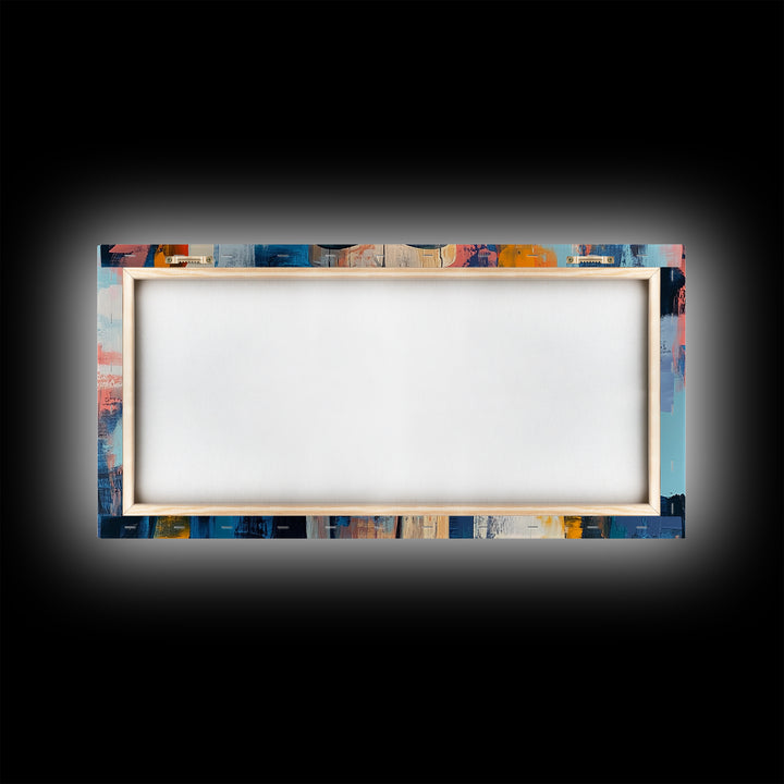 Abstract Totem Pole, chicano art, geometric wall art, African art, rustic art, moody art, gift idea him, Canvas Print