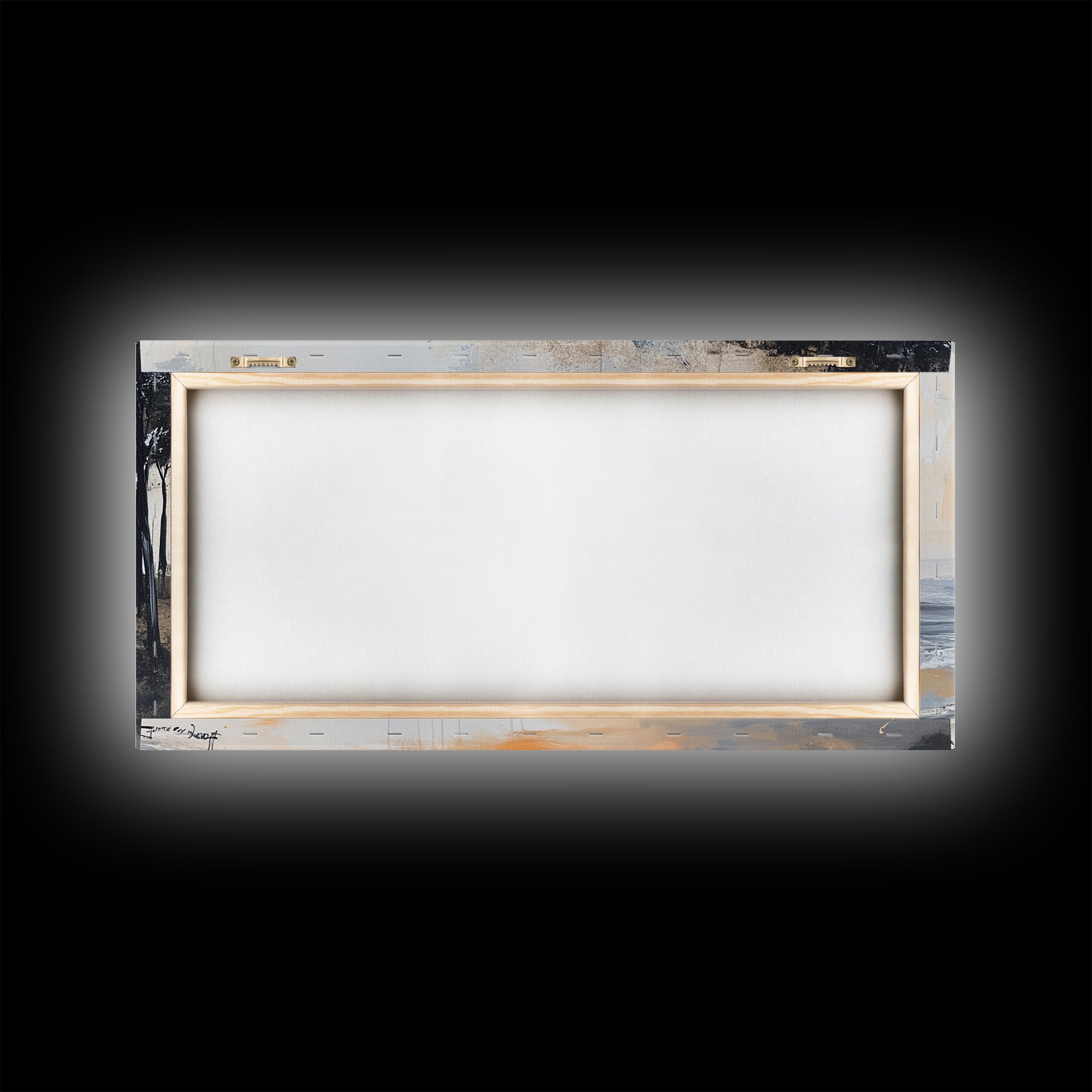 Coastal Landscape, Framed Canvas Print, beach painting, ocean wall art, panoramic painting, extra wide art, above sofa art