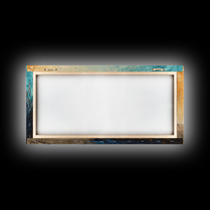 Abstract Wind, Canvas Print, wabi sabi art, moody art, extra wide painting, contemporary abstract, panoramic wall art