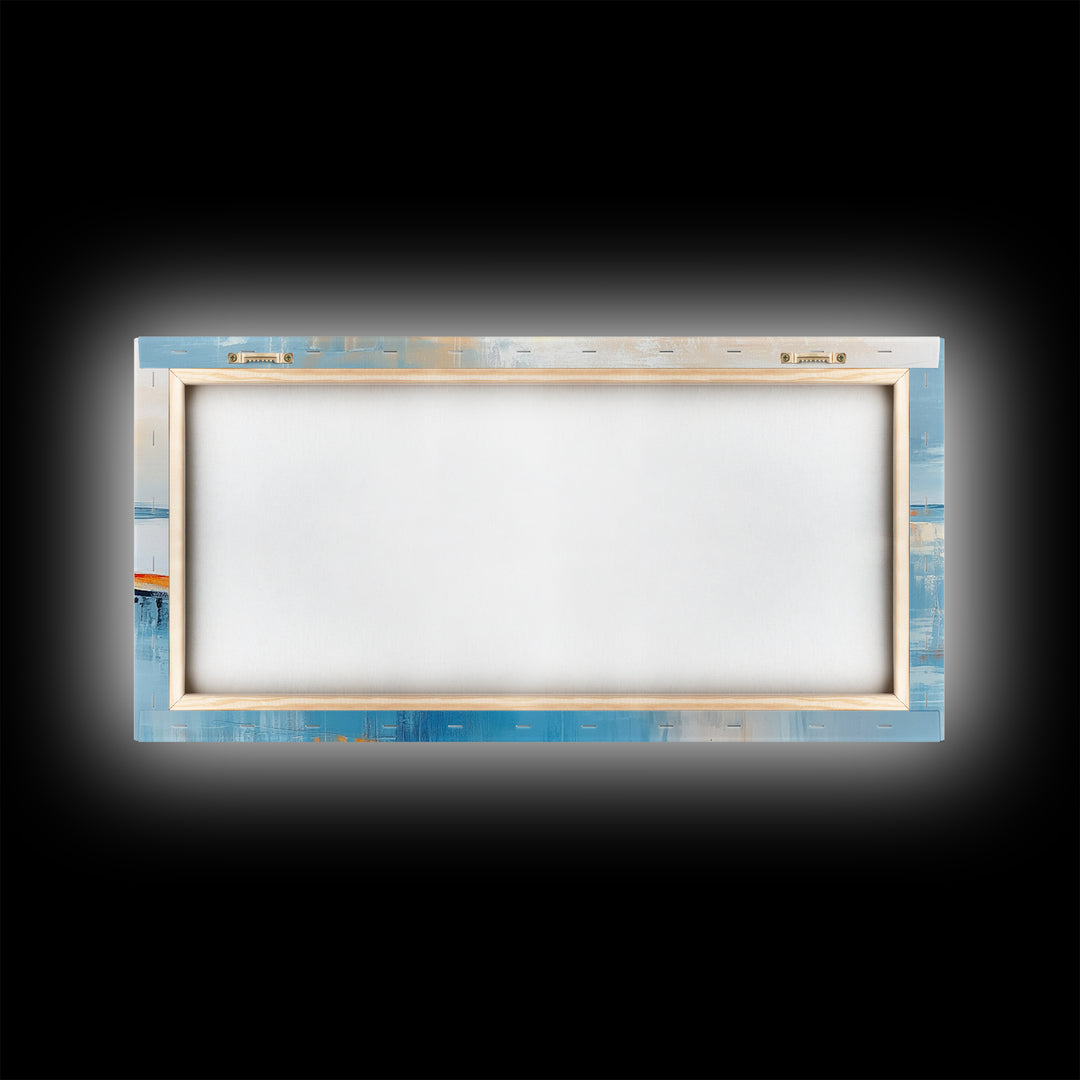 Dock, rustic barn, reflection, Canvas Print, barn landscape oil painting, coastal decor, nautical painting, panoramic art