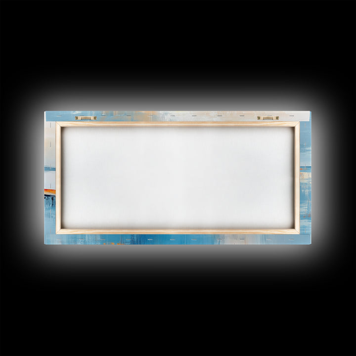 Dock, rustic barn, reflection, Canvas Print, barn landscape oil painting, coastal decor, nautical painting, panoramic art