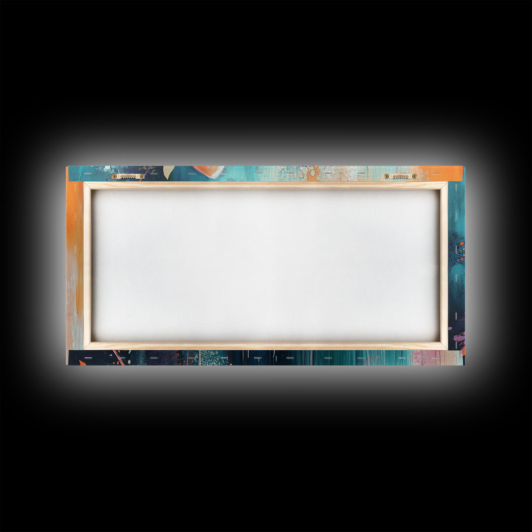 Bright floral, pink orange, Canvas Print, poppy wall art, pink orange wall art, whimsical art, flower painting, above sofa art