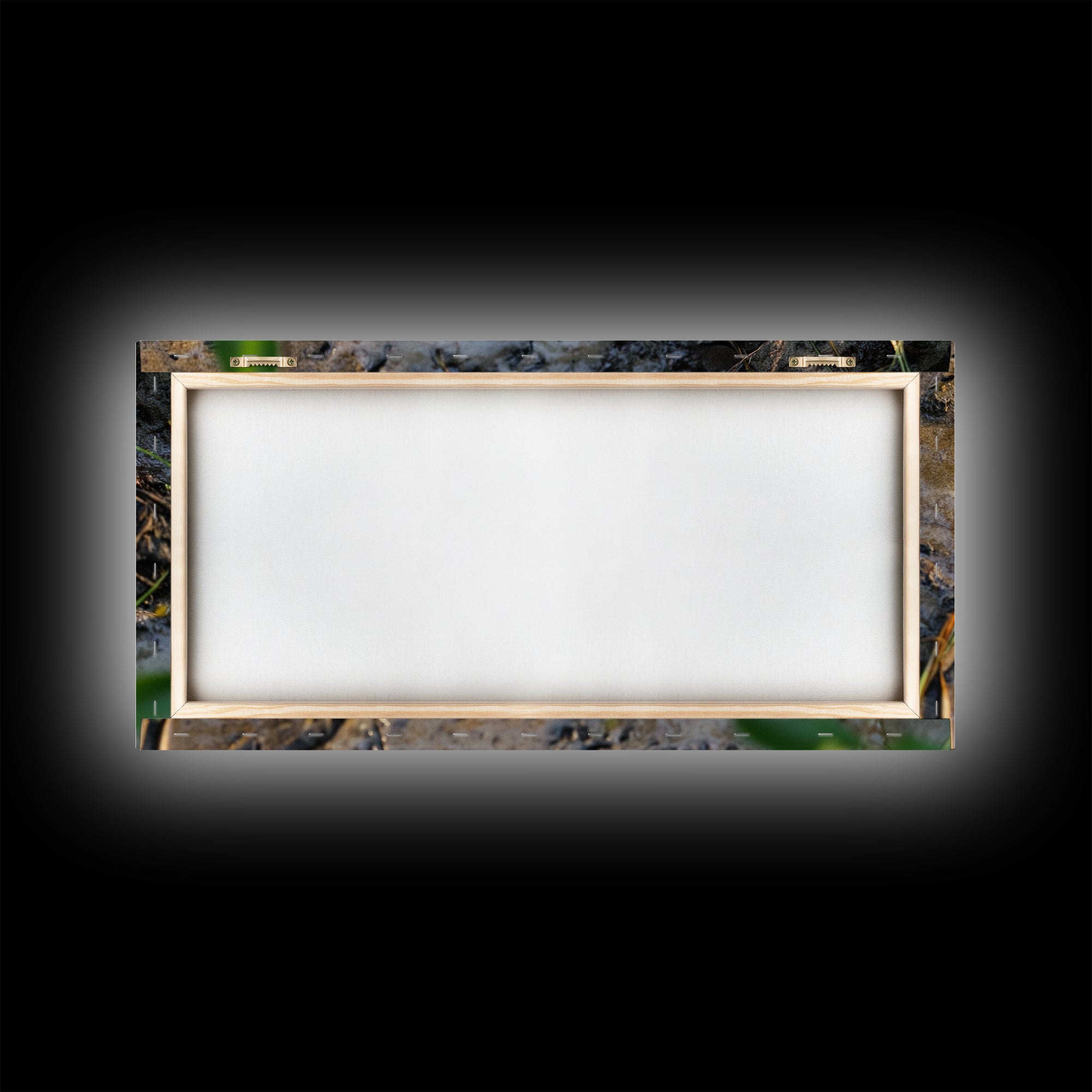 Animal Paw Print, rustic decor, moody art, nature painting, wildlife art, earthy tones, textured wall art, Framed Canvas Print