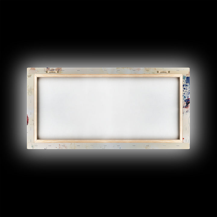 Crayfish Painting, Seafood Art, Rustic Wall Art, Coastal Kitchen Decor, Fishing Art, Nautical Decor, Long Narrow Wall Art, Canvas Print