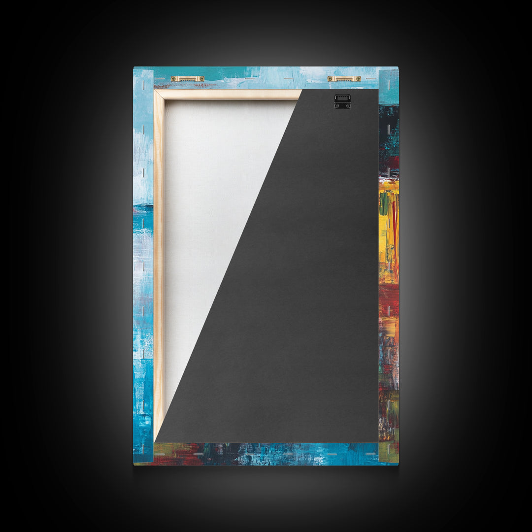 Rustic Boat Painting, Fishing Village Art, Coastal Landscape, Nautical Decor, Rustic Wall Art, Framed Canvas Print