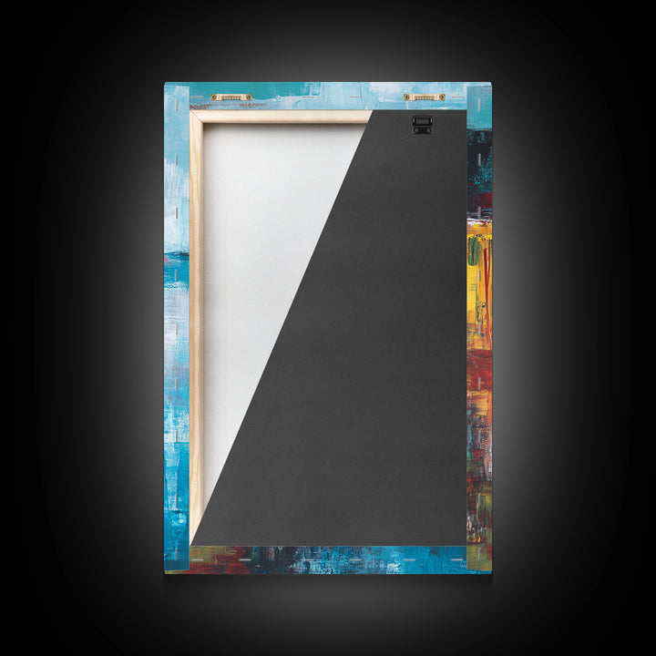 Rustic Boat Painting, Fishing Village Art, Coastal Landscape, Nautical Decor, Rustic Wall Art, Framed Canvas Print