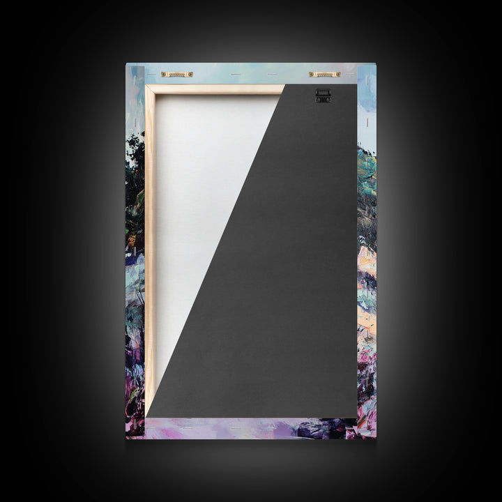 Coastal Cliff Path, coastal wall art, beach house decor, landscape painting, tropical wall art, Hawaii art, Canvas Print