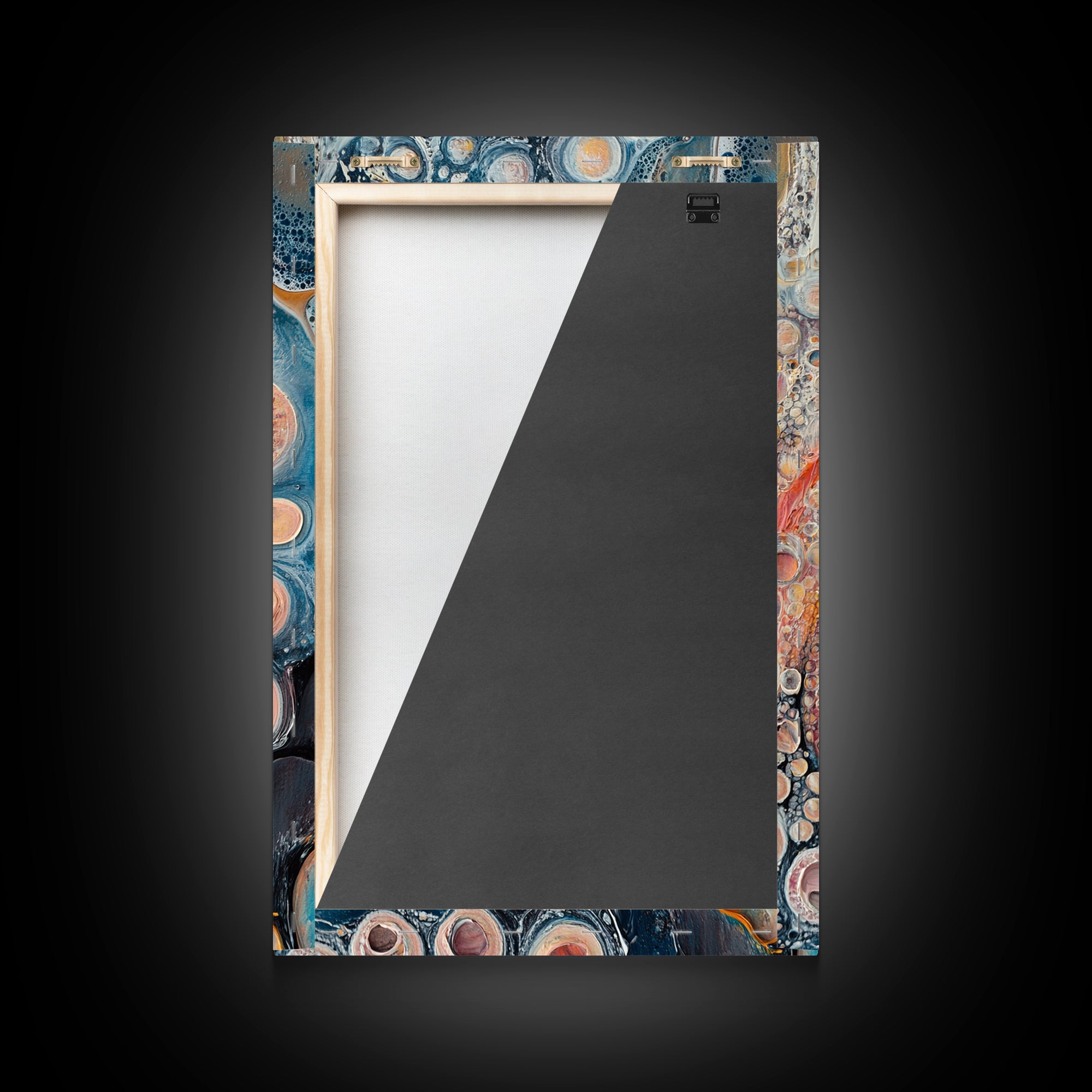 Abstract Swirl, Sacred Geometry Wall Art, Psychedelic Art, Science Art, Moody Art, Teal Wall Art, Canvas Print, Gift Idea