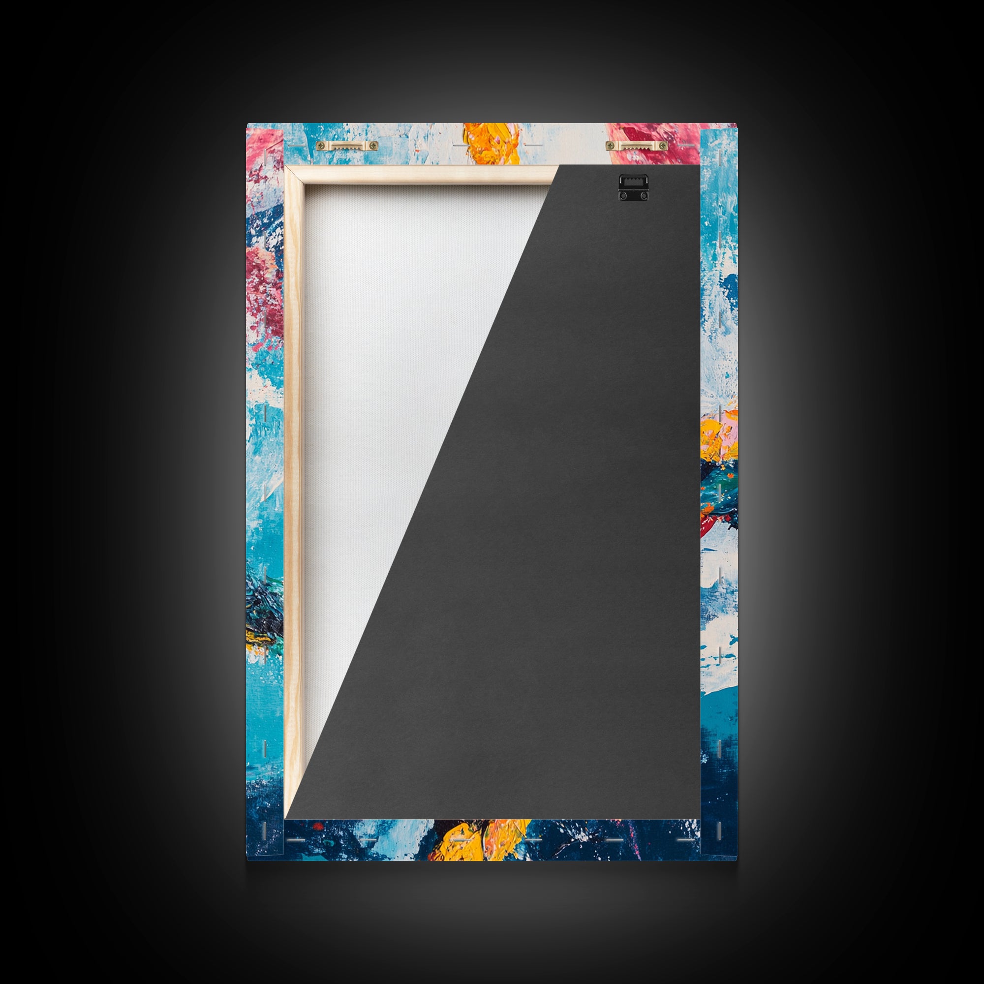 Rope, Knot, Abstract, Framed Canvas Print, nautical decor, coastal wall art, blue and green wall art, moody art, geometric wall art