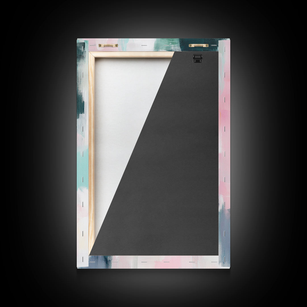 Abstract Art, Light Pink Wall Art, Pink Abstract Art, Minimalist Art, Modern Art Print, Canvas Print, Extra Wide Art, Boho Art