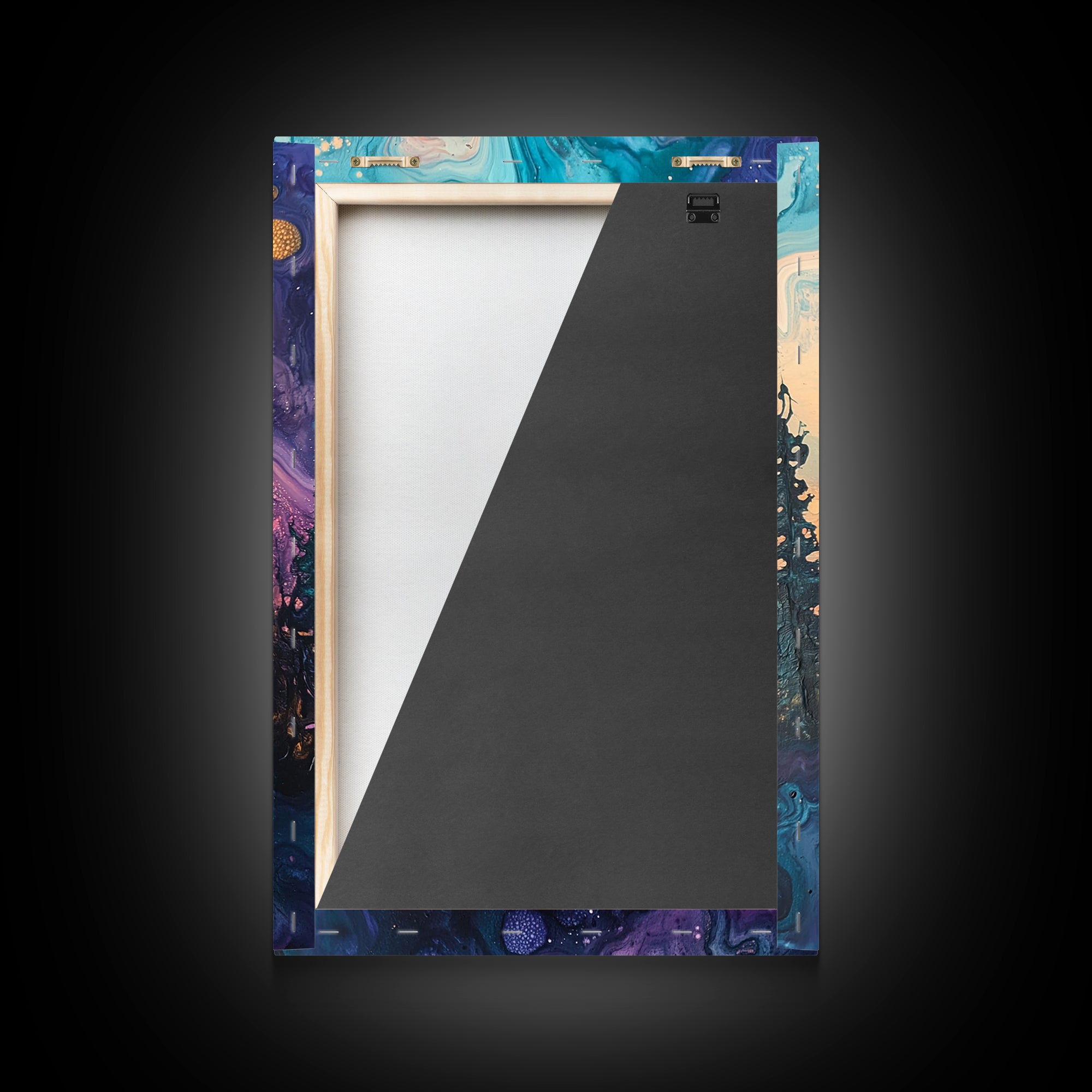 Cosmic Trees, forest at dusk painting, pine tree art, fantasy landscape, moody art, celestial wall art, mystical art, canvas print