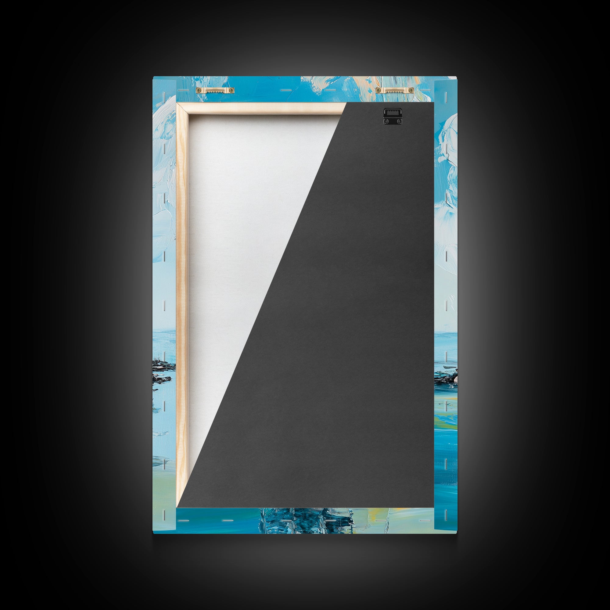 Rocky Island, Nature Painting, Canvas Print, Coastal Landscape Art, Ocean Wall Art, Nautical Decor, Living Room Art, Gift Idea