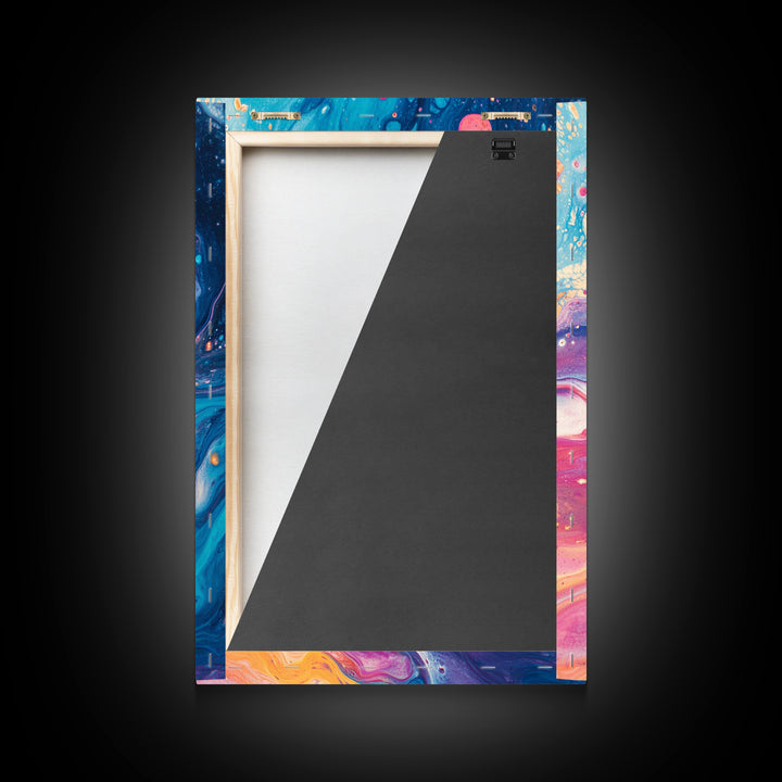 Cosmic Swirl Art, Space Wall Decor, Abstract Galaxy Art, Moody Blue Art, Science Art, Canvas Print, Bedroom Wall Decor, Gift Idea