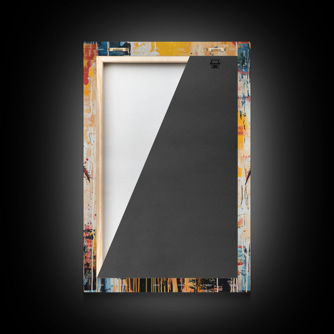 Bold Scorpion Framed Canvas Print Fierce Animal Wall Art, Yellow and Red Painting, Statement Office Decor, Wildlife Art Lovers Gift