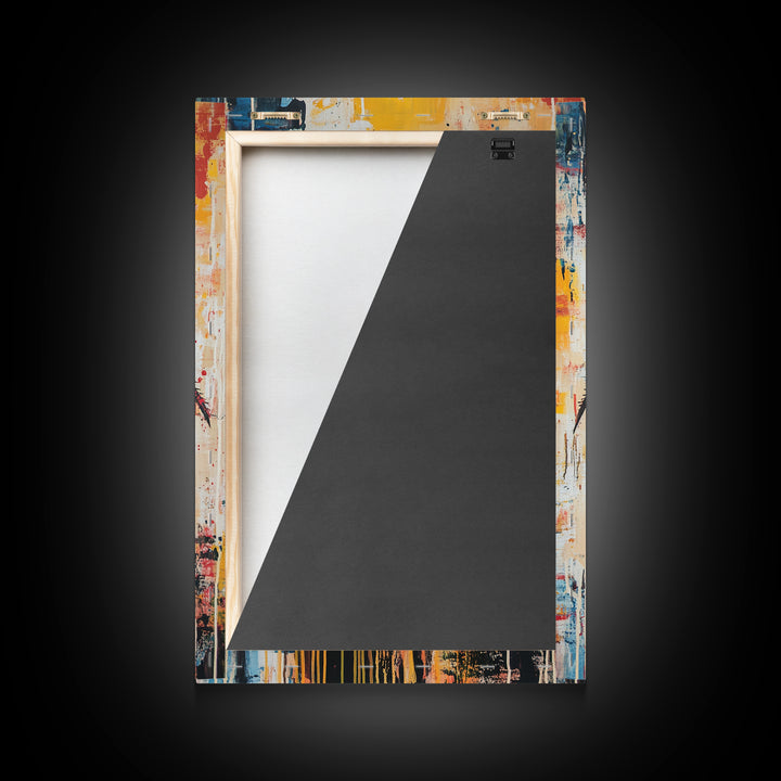 Bold Scorpion Framed Canvas Print Fierce Animal Wall Art, Yellow and Red Painting, Statement Office Decor, Wildlife Art Lovers Gift