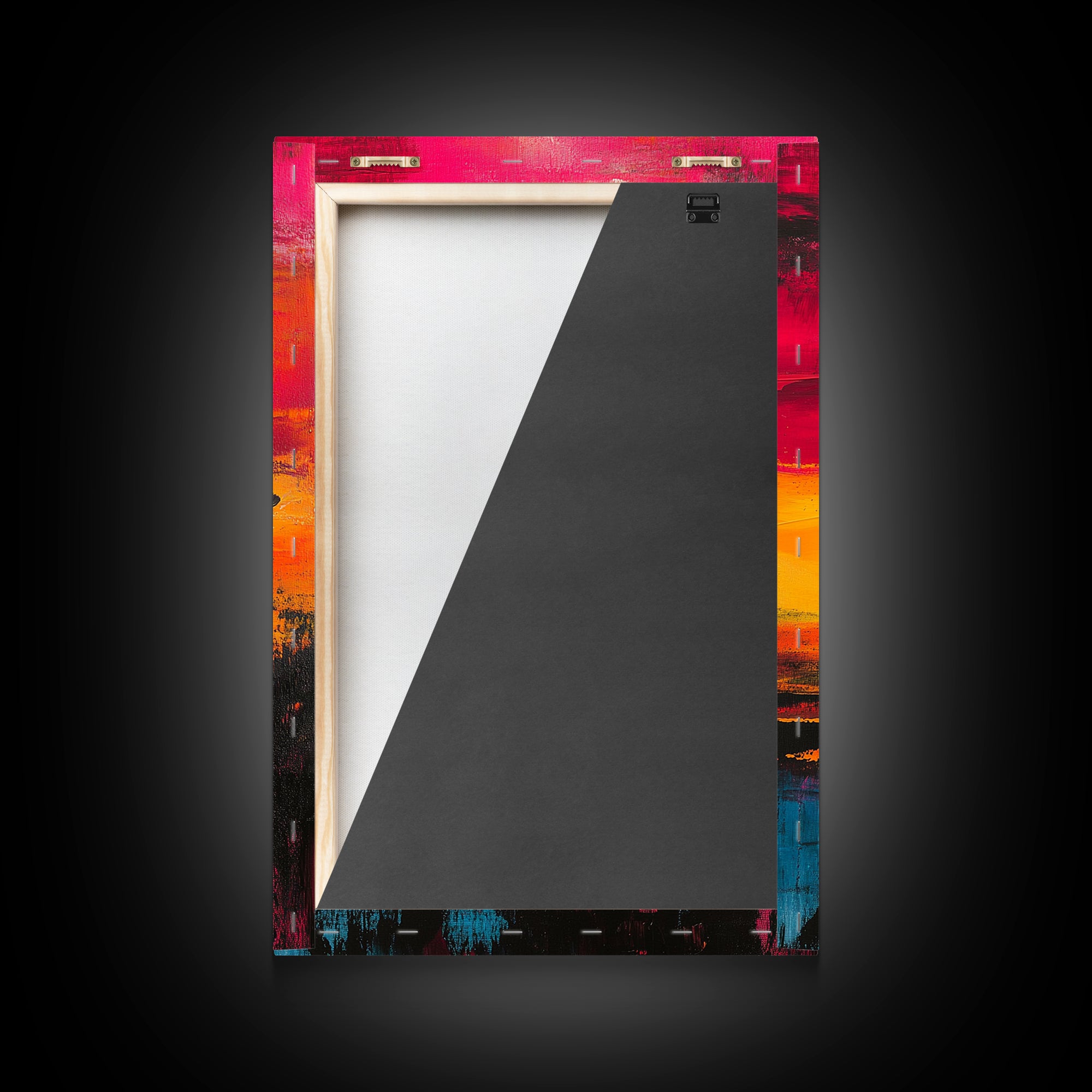 African Sunset Framed Canvas Print | Savanna Landscape Painting | Tree Silhouette Wall Art | Warm Sunset Decor | Rustic Home Art