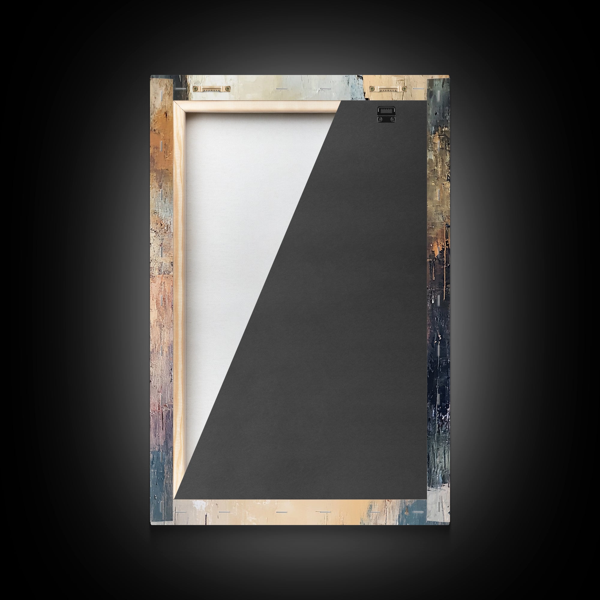 Canyon Coastal Waves Framed Canvas Print Dramatic Landscape Wall Art, Nature Painting, Rustic Western Art, Ocean Cliffs Artwork