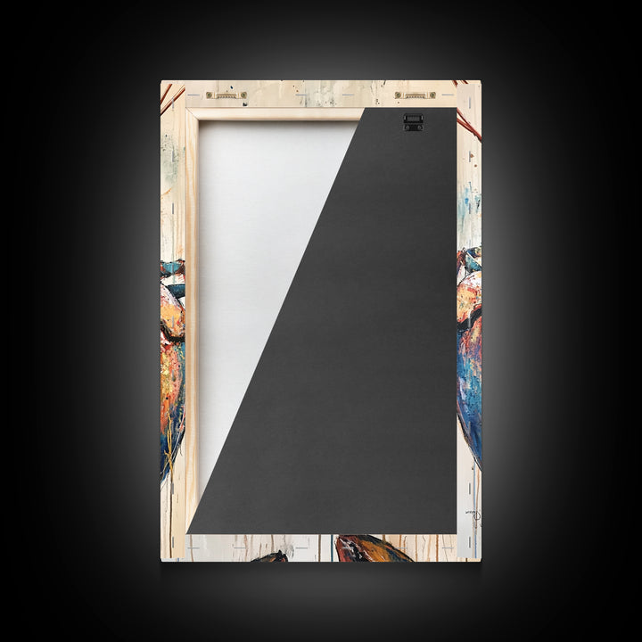 crayfish painting, rustic wall art, framed canvas print, coastal decor, nautical wall art, Maine oil painting, farmhouse art