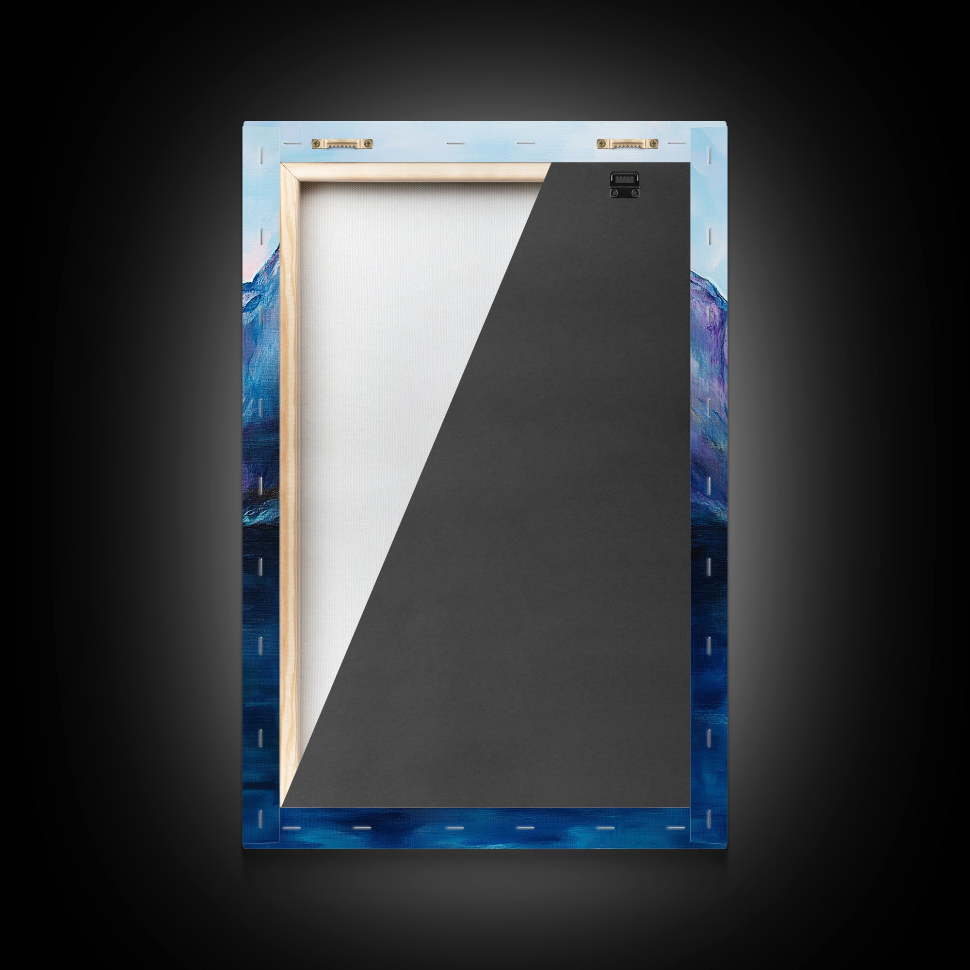 coastal landscape art, framed canvas print, nautical painting, seascape painting, blue and green wall art, ocean painting, gift idea