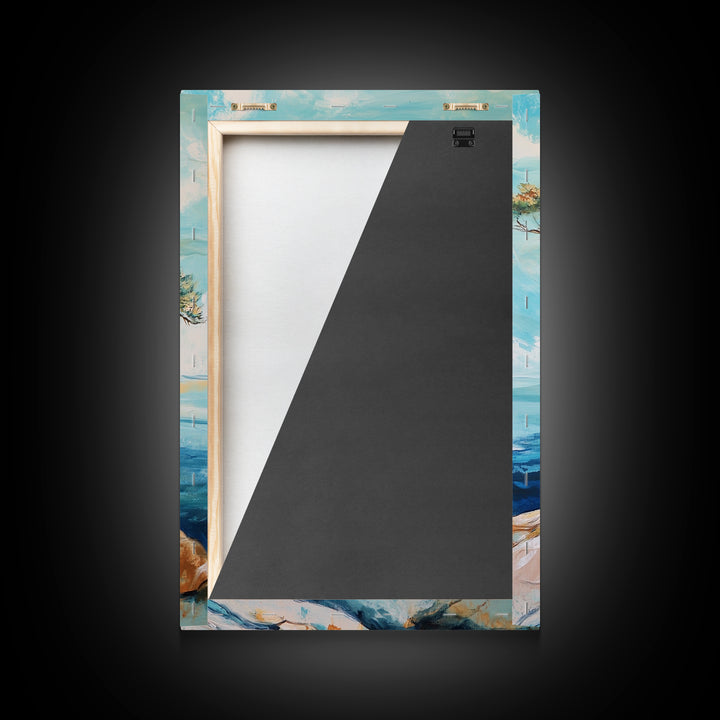 Bonsai Cliff, Pine Tree Art, Coastal Landscape Art, Nautical Decor, Coastal Wall Art, Canvas Print, Living Room Art, Gift Idea