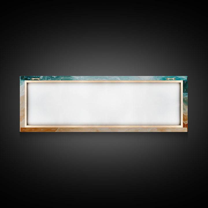 Coastal Beach Waves Painting, Serene Ocean Art, Abstract Shoreline Wall Decor, Neutral Beach House Decor, Modern Living Room Art