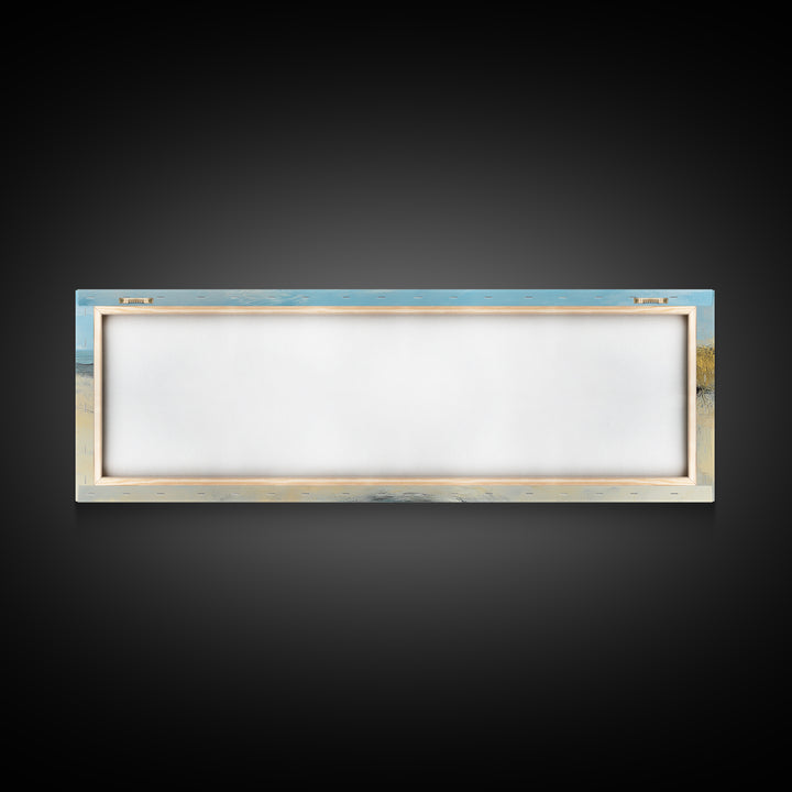 Desert Hole Mystery Framed Canvas Print - Surreal Sand Dune Painting, Minimalist Earthy Wall Art, Unique Living Space