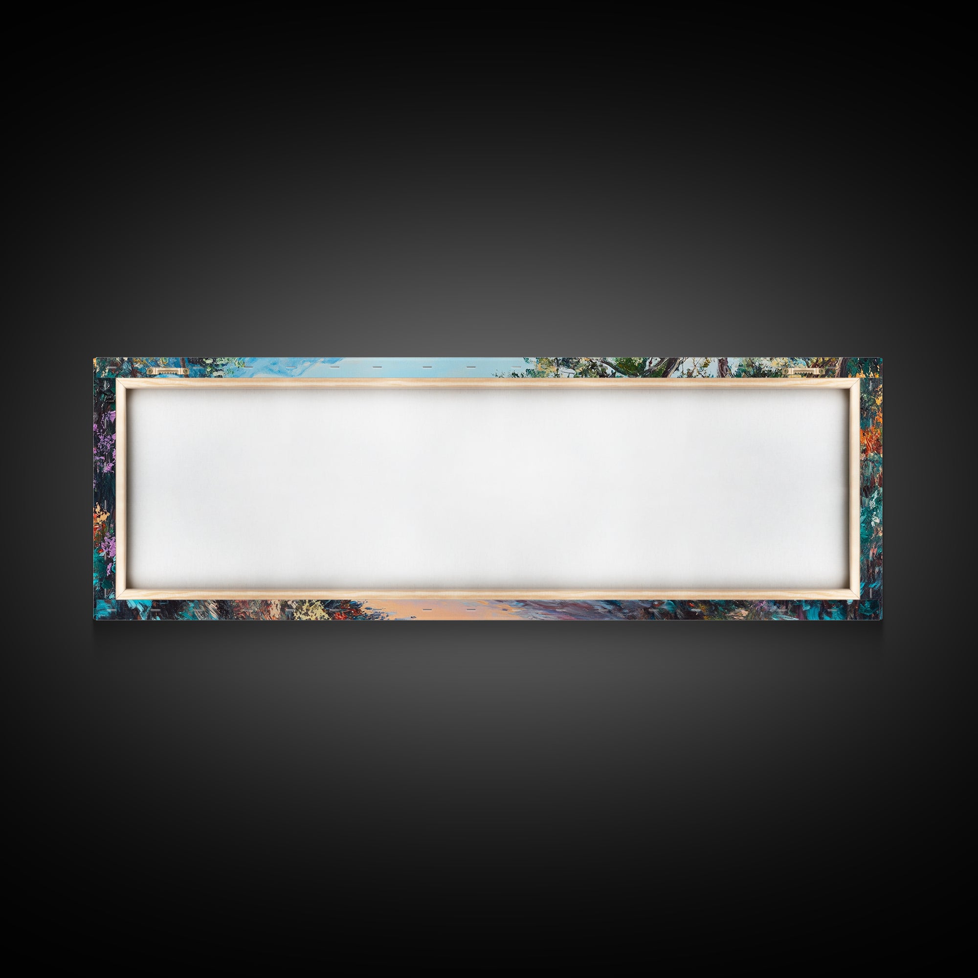 Coastal Pathway Painting Vibrant Beach Landscape Art Mediterranean Seaside Wall Decor Nature Artwork Living Room