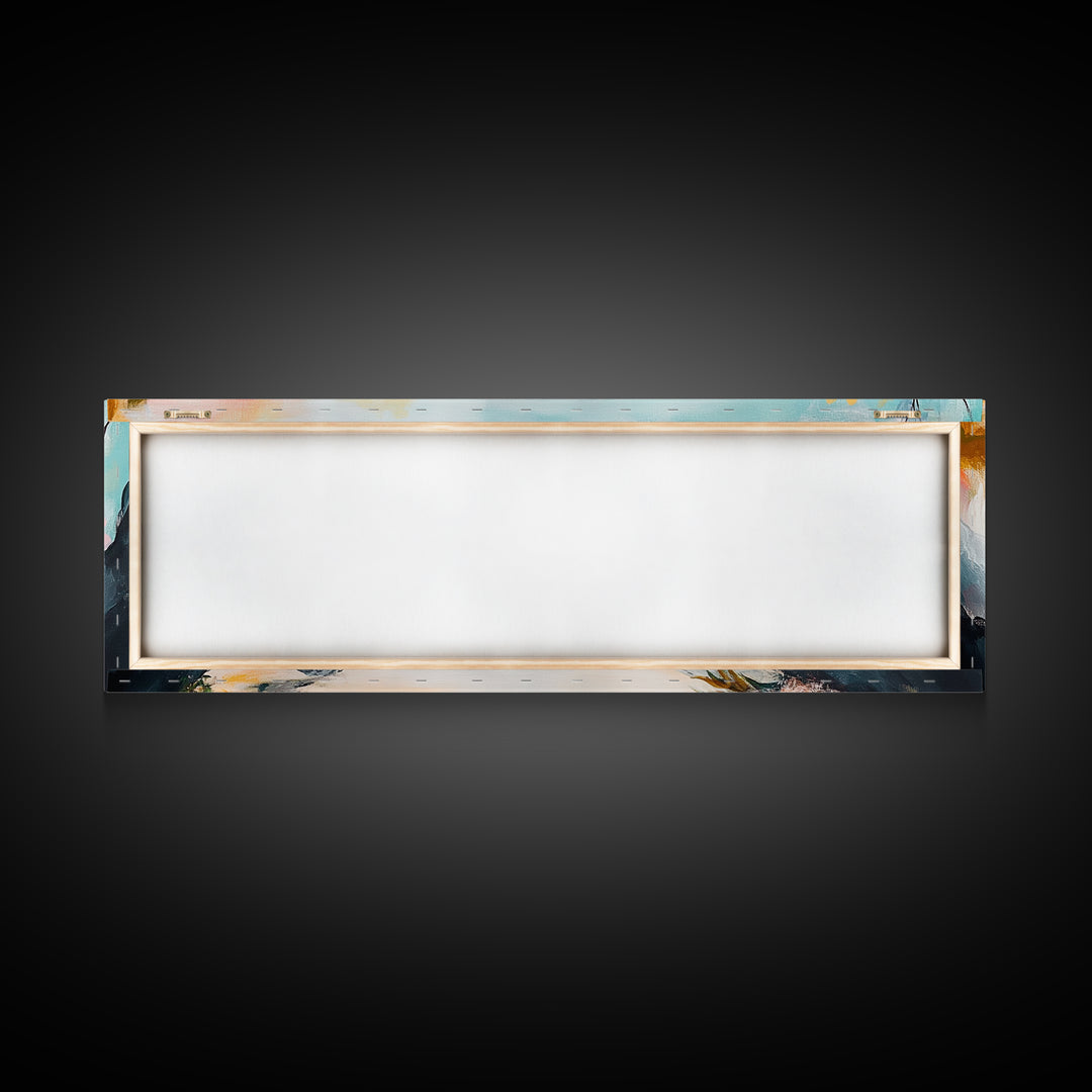 Abstract Beach Painting Soft Pastel Coastal Art Minimalist Boho Seaside Wall Decor Tranquil Ocean Artwork Bedroom Office